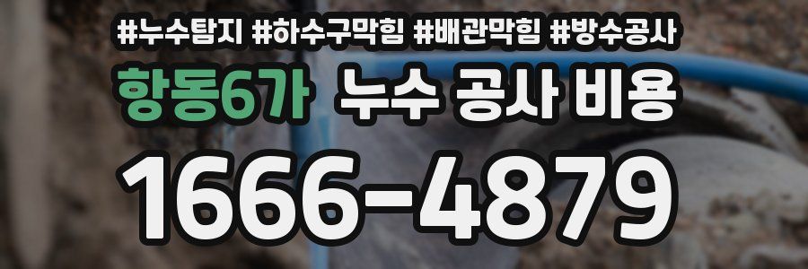 항동6가 누수 공사 비용