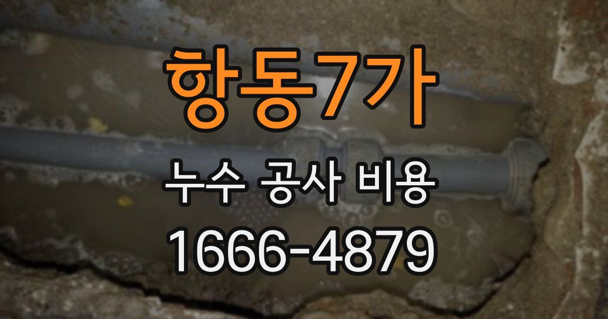 항동7가 누수 공사 비용
