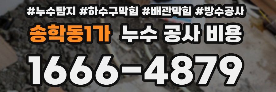 송학동1가 누수 공사 비용