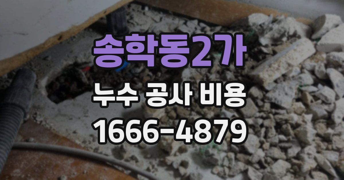 송학동2가 누수 공사 비용