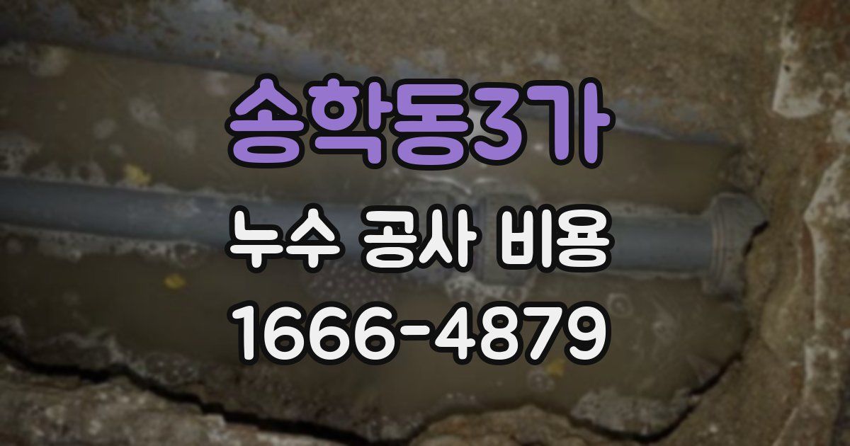 송학동3가 누수 공사 비용