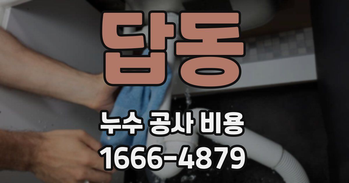 답동 누수 공사 비용