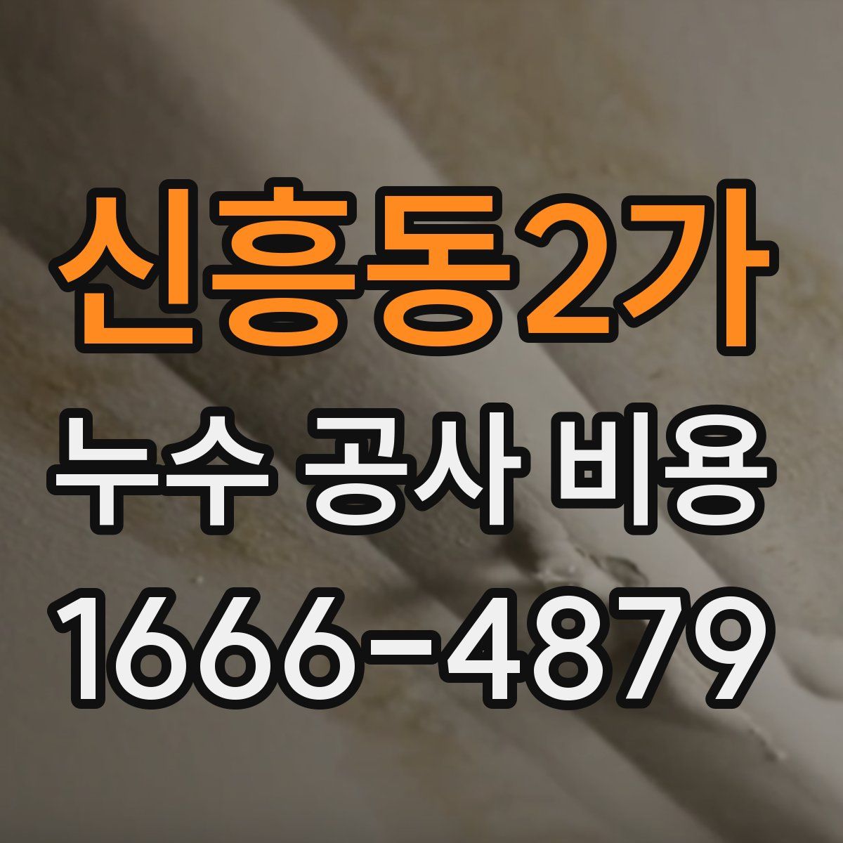 신흥동2가 누수 공사 비용