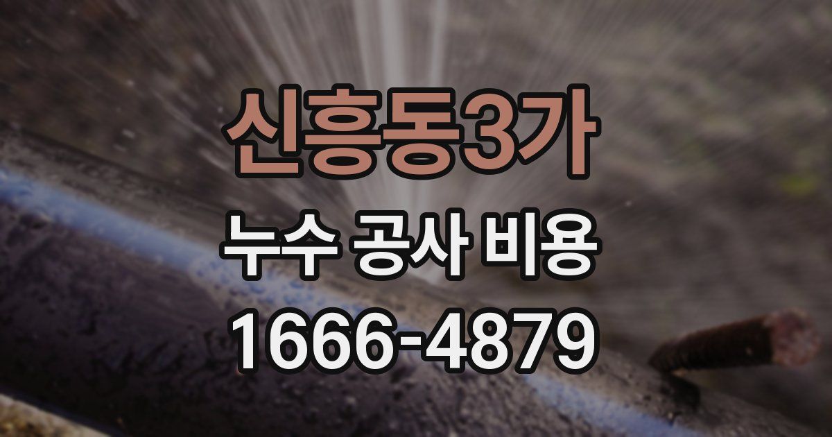신흥동3가 누수 공사 비용