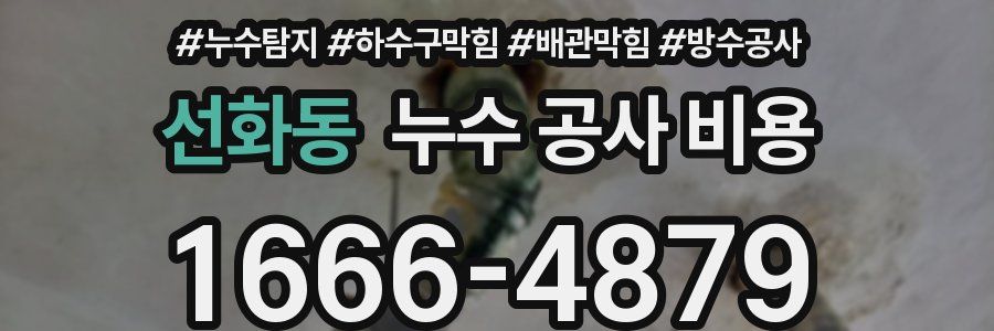 선화동 누수 공사 비용