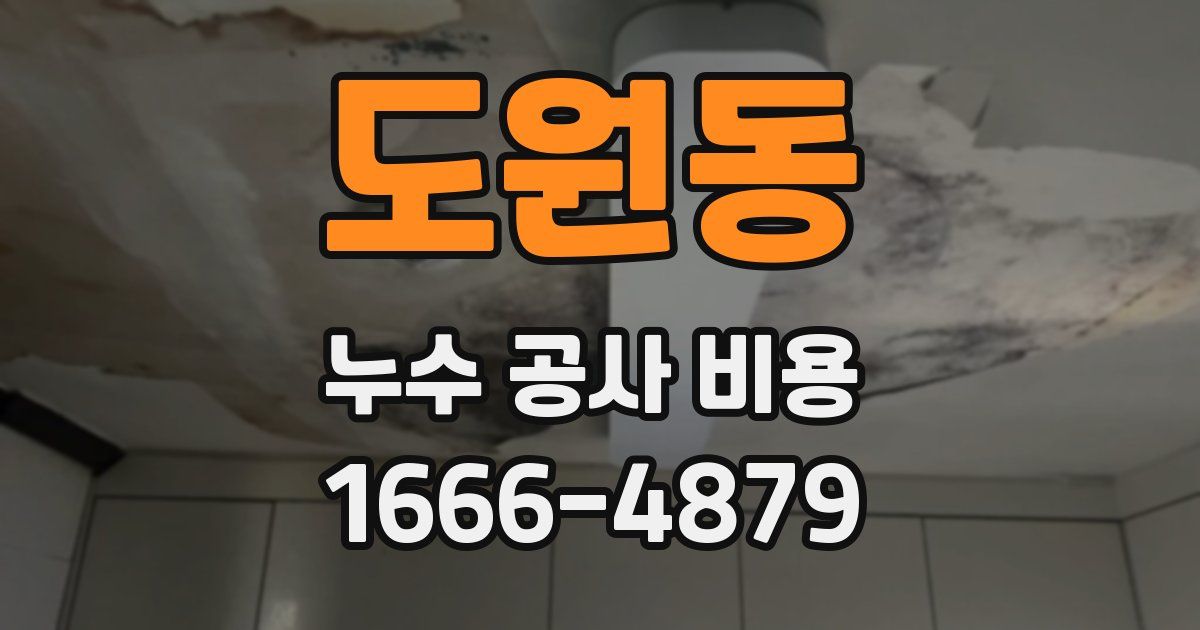 도원동 누수 공사 비용