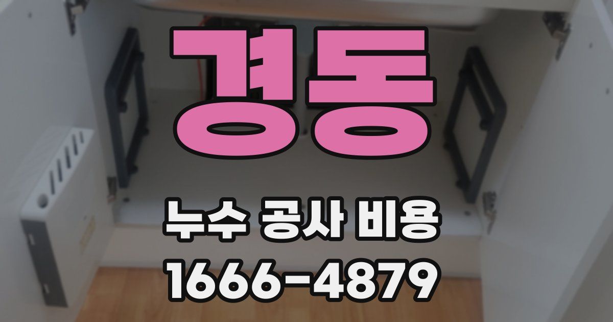 경동 누수 공사 비용