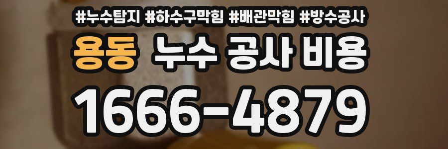 용동 누수 공사 비용