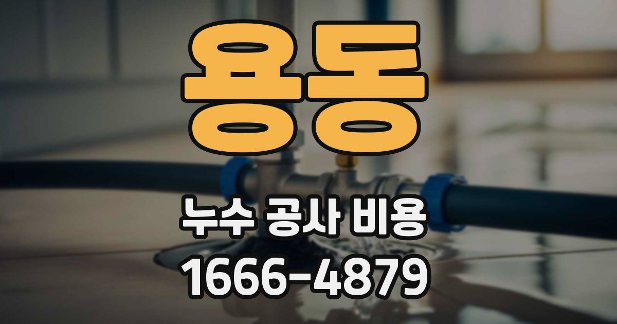 용동 누수 공사 비용