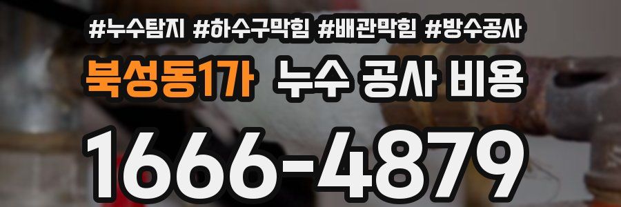 북성동1가 누수 공사 비용
