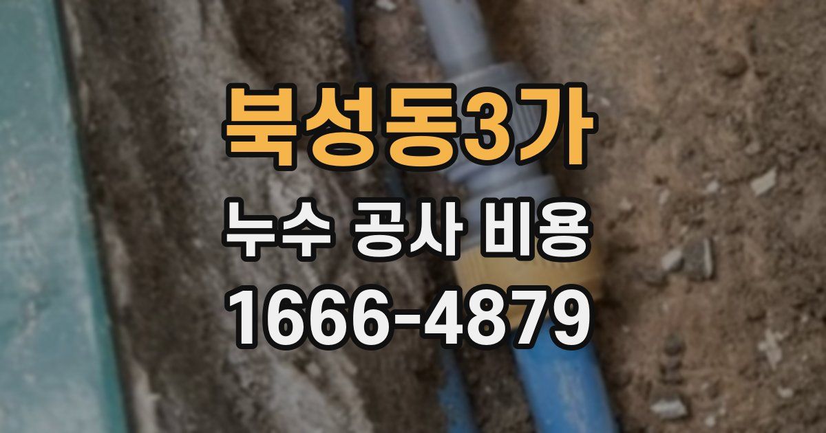북성동3가 누수 공사 비용