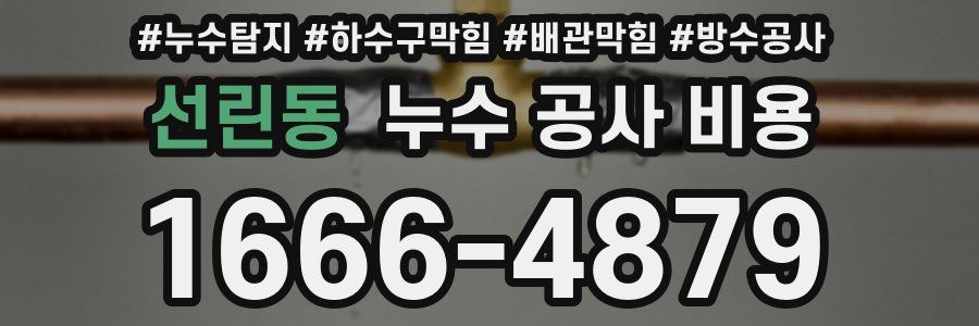 선린동 누수 공사 비용