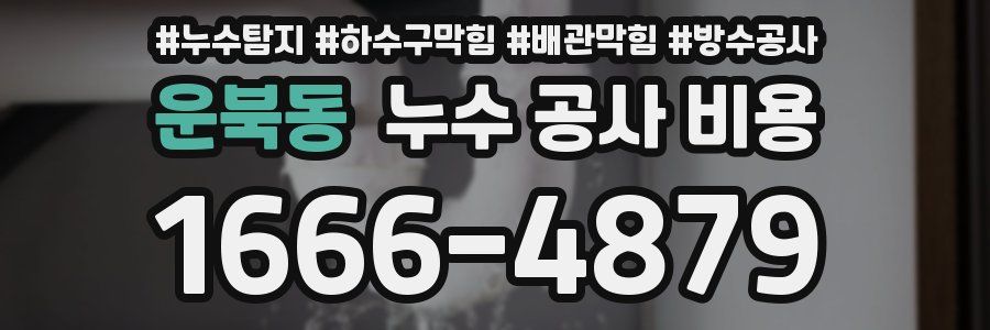 운북동 누수 공사 비용