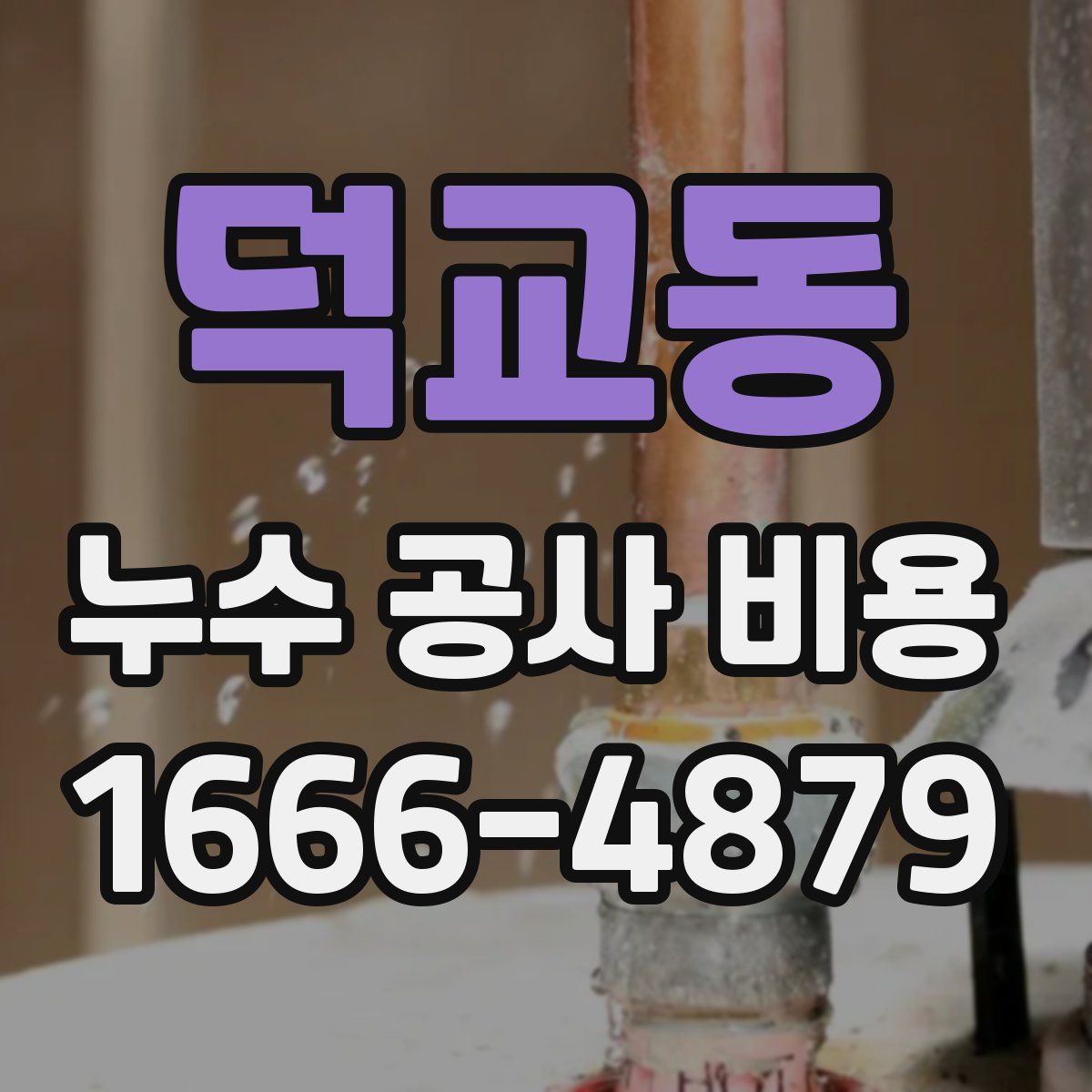 덕교동 누수 공사 비용
