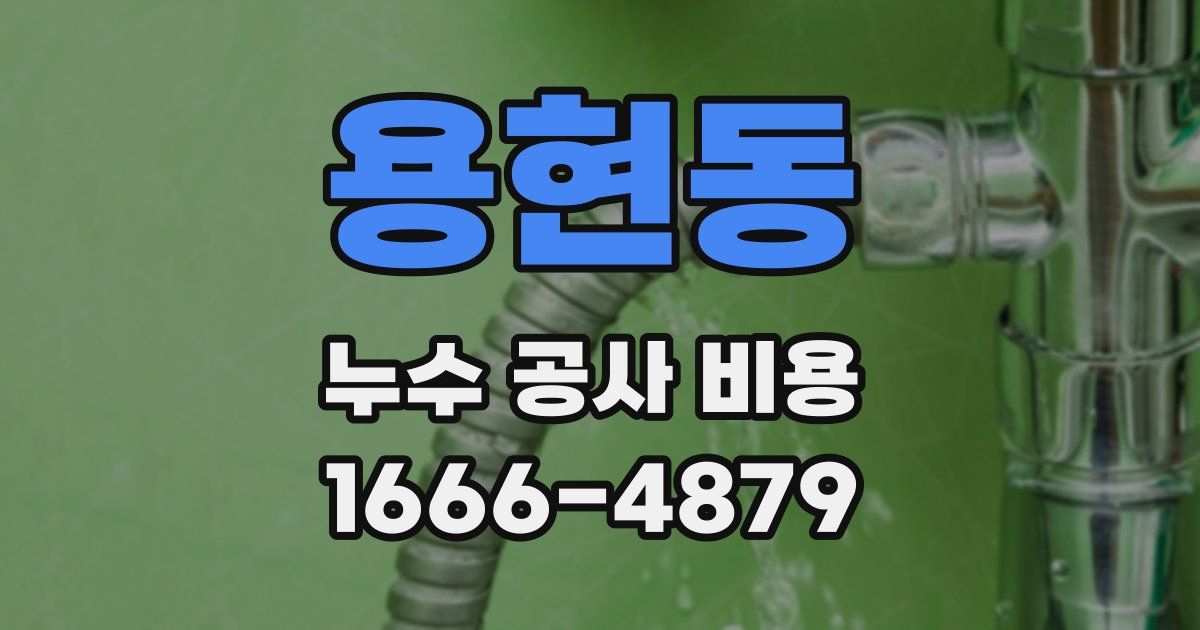 용현동 누수 공사 비용