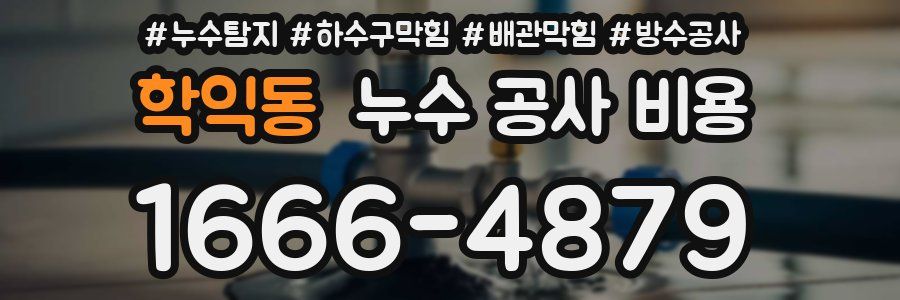 학익동 누수 공사 비용