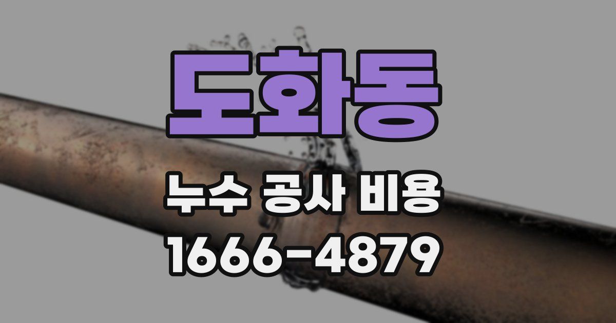 도화동 누수 공사 비용