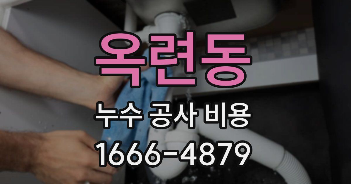 옥련동 누수 공사 비용