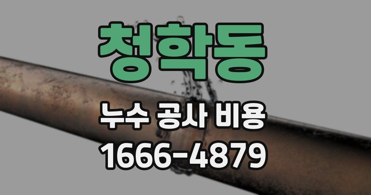 청학동 누수 공사 비용