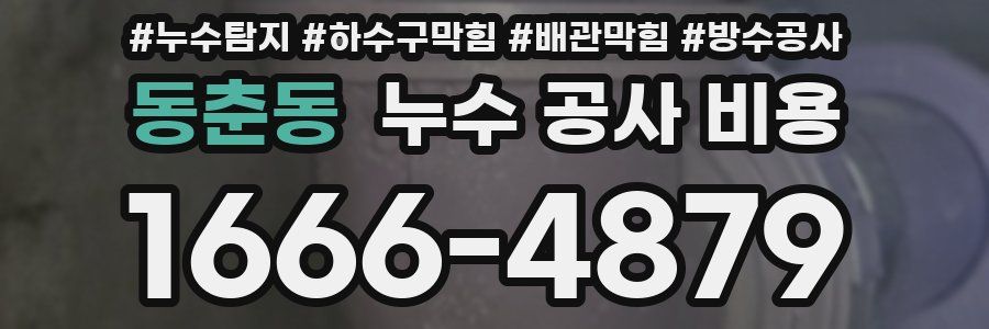 동춘동 누수 공사 비용