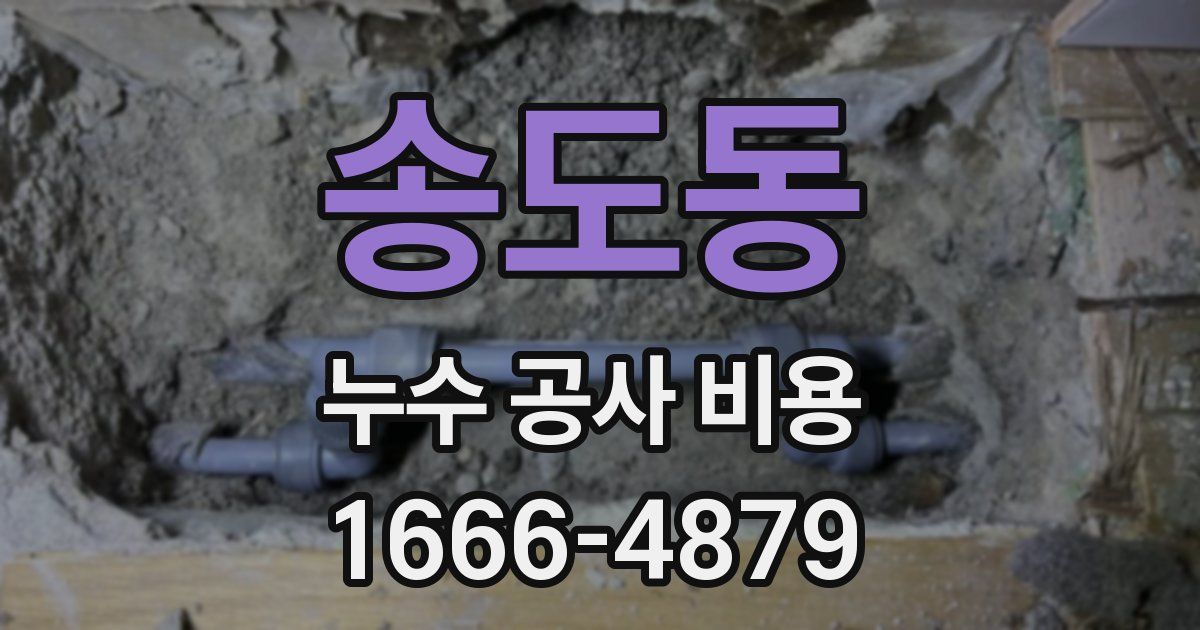 송도동 누수 공사 비용
