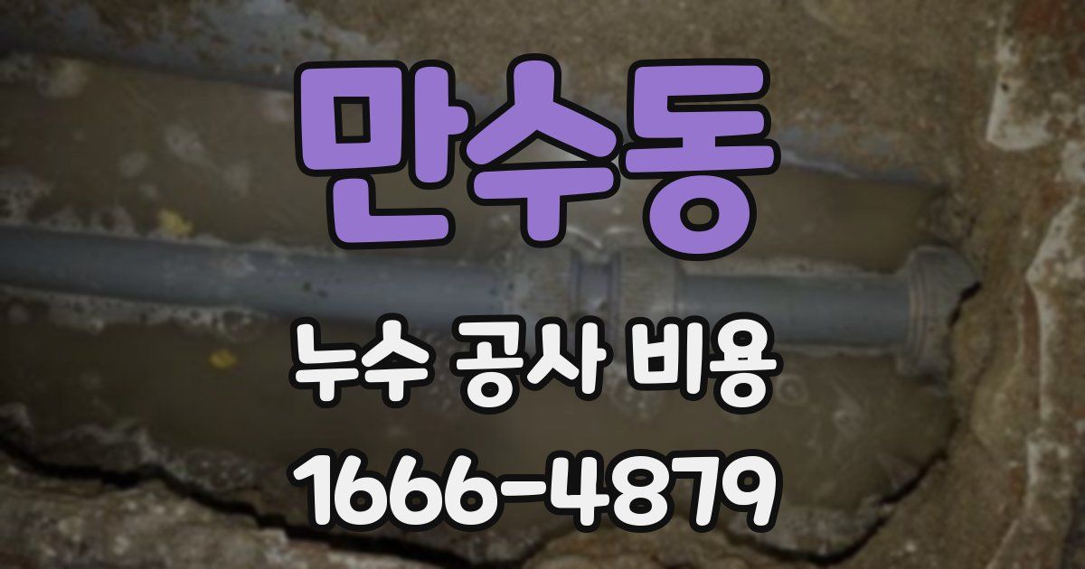 만수동 누수 공사 비용