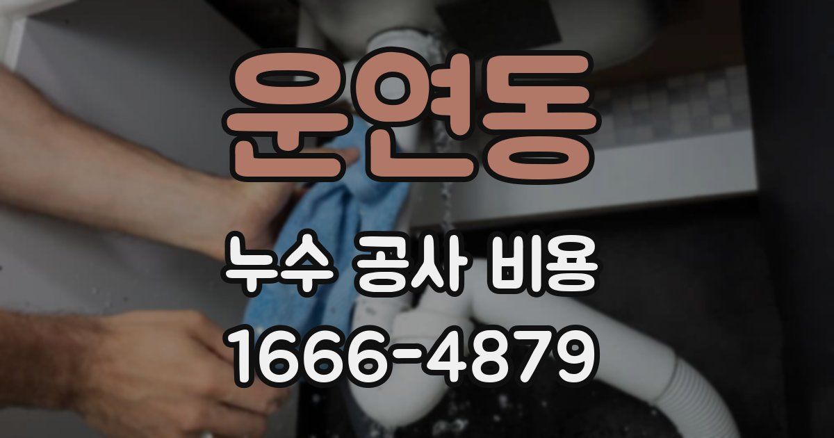 운연동 누수 공사 비용