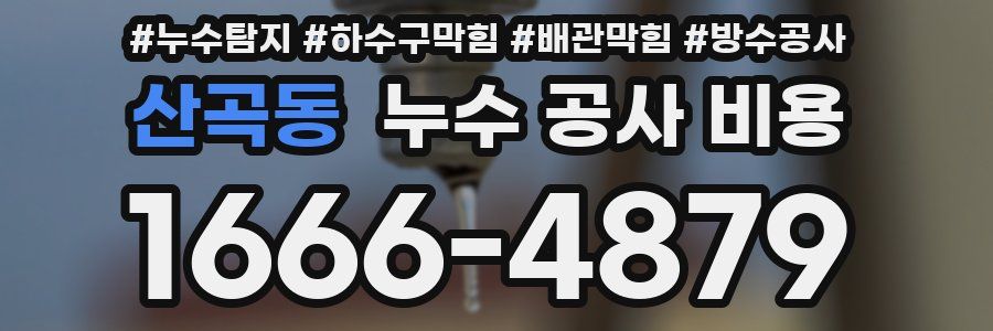 산곡동 누수 공사 비용