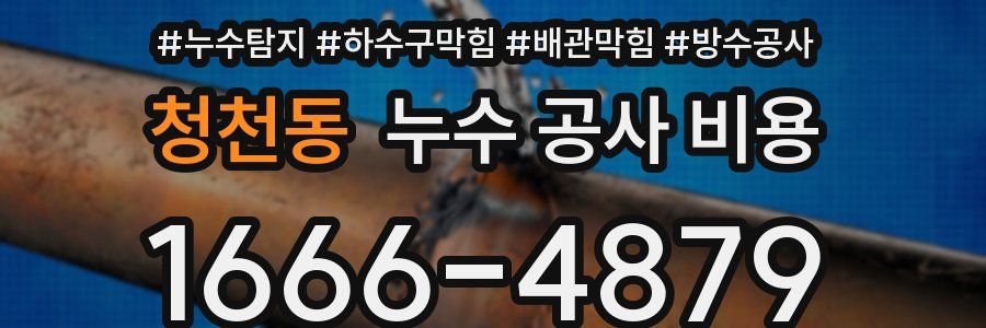 청천동 누수 공사 비용