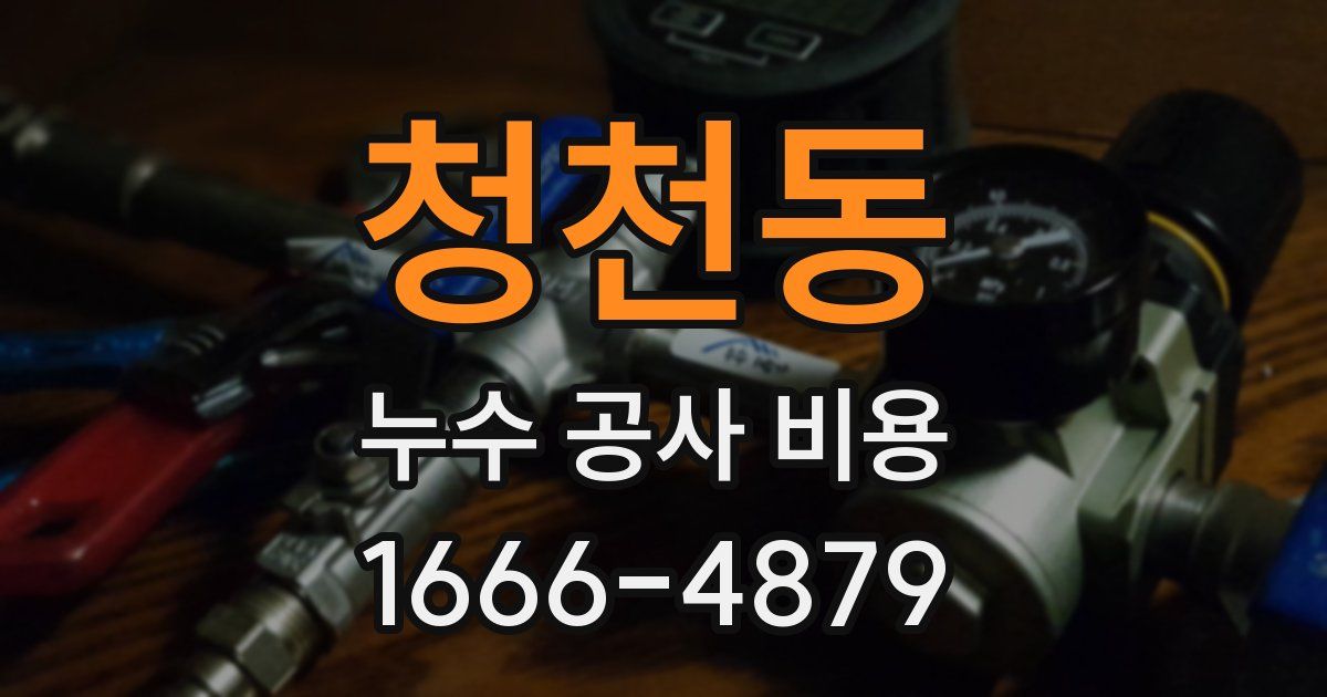 청천동 누수 공사 비용