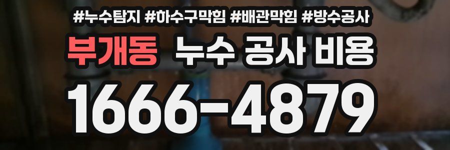 부개동 누수 공사 비용