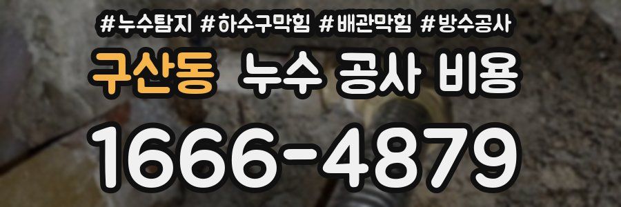 구산동 누수 공사 비용