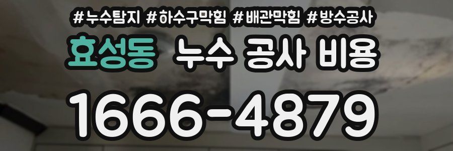 효성동 누수 공사 비용