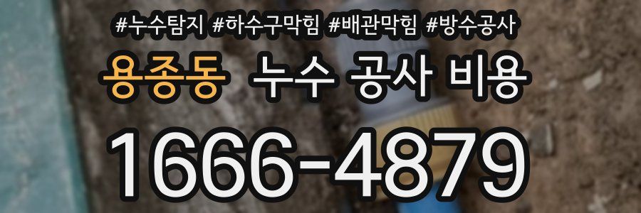 용종동 누수 공사 비용