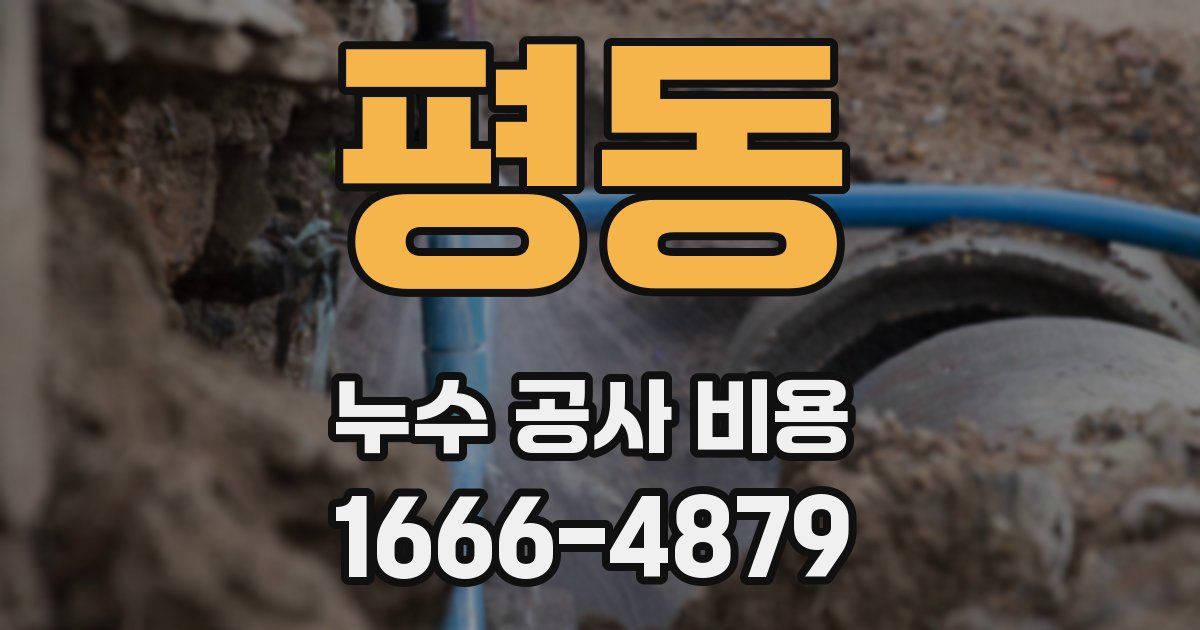 평동 누수 공사 비용