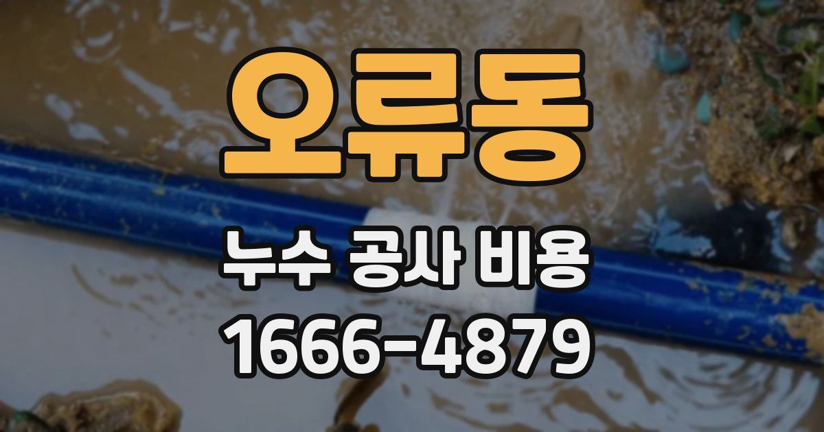 오류동 누수 공사 비용