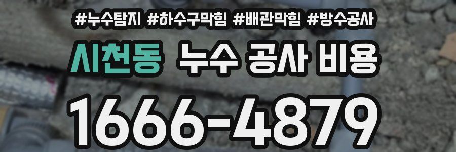 시천동 누수 공사 비용