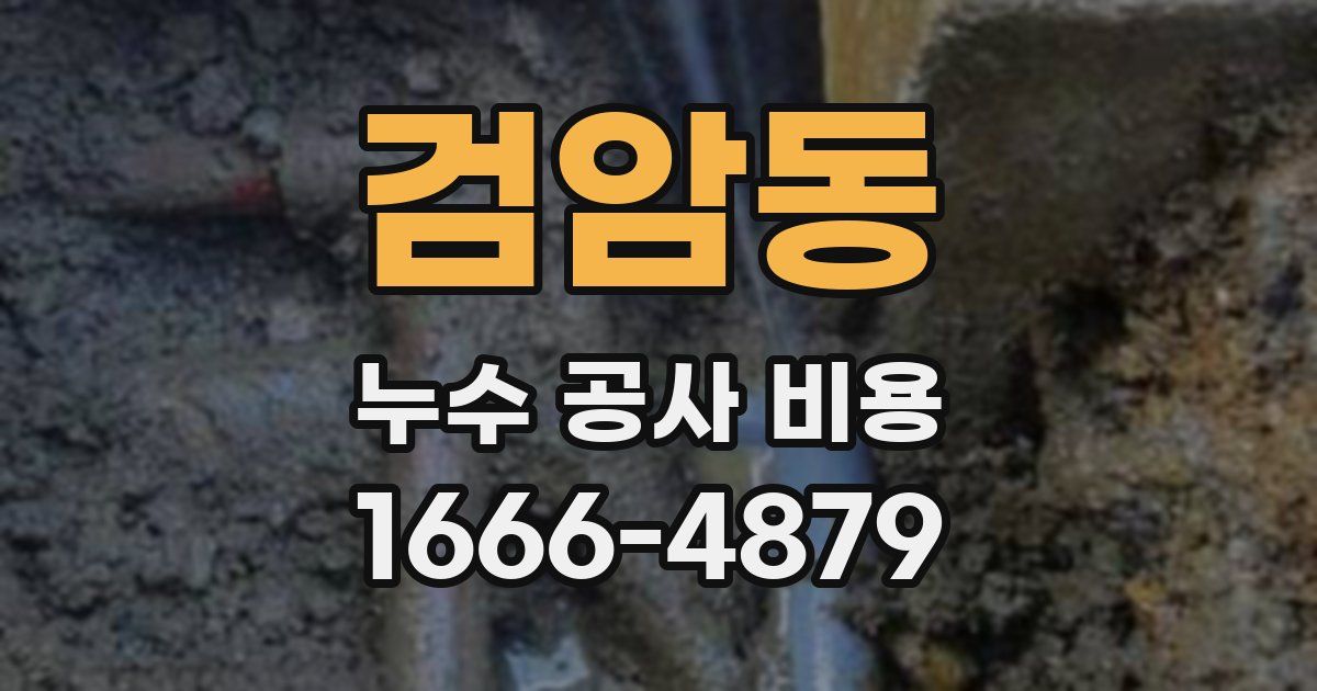 검암동 누수 공사 비용