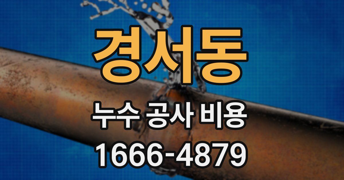 경서동 누수 공사 비용