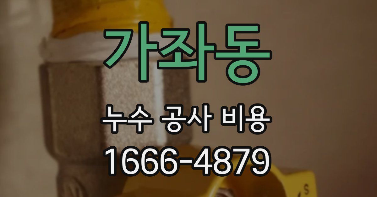 가좌동 누수 공사 비용