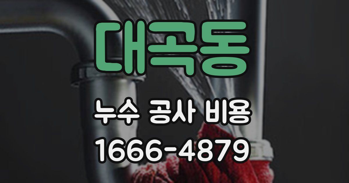 대곡동 누수 공사 비용