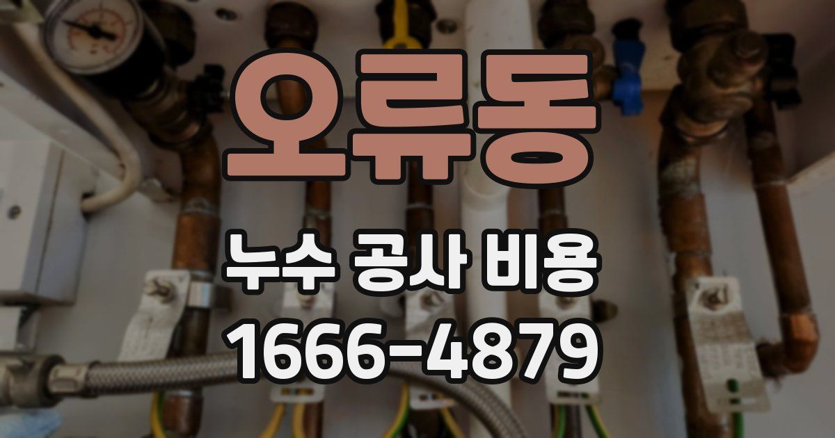 오류동 누수 공사 비용