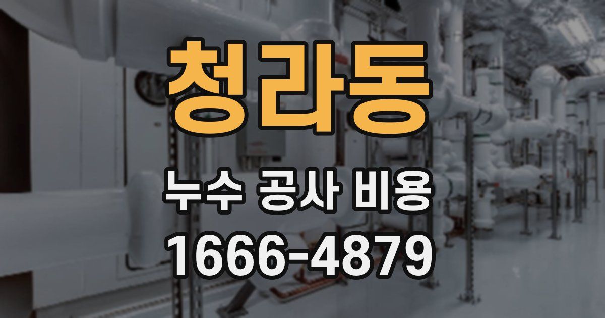 청라동 누수 공사 비용