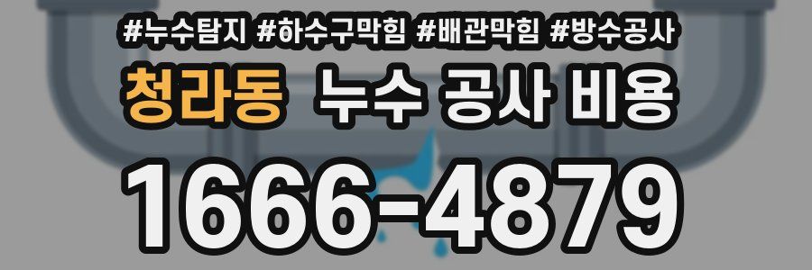청라동 누수 공사 비용