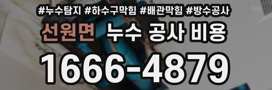 선원면 누수 공사 비용