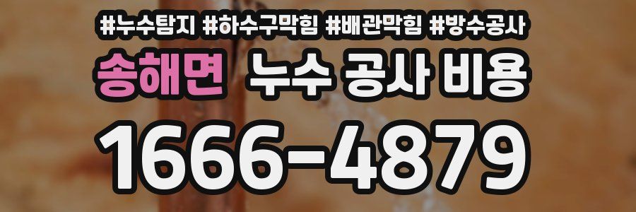 송해면 누수 공사 비용