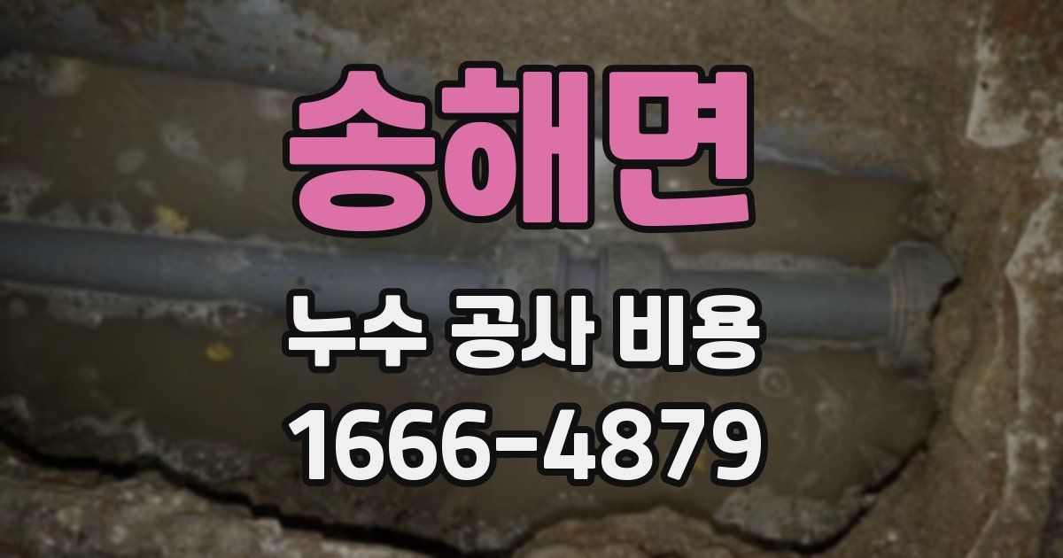 송해면 누수 공사 비용