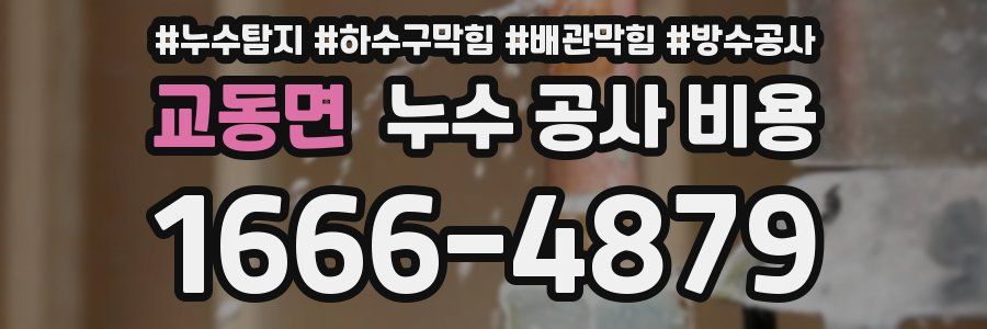 교동면 누수 공사 비용