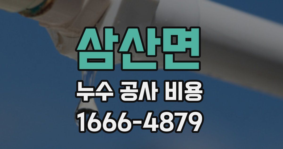 삼산면 누수 공사 비용