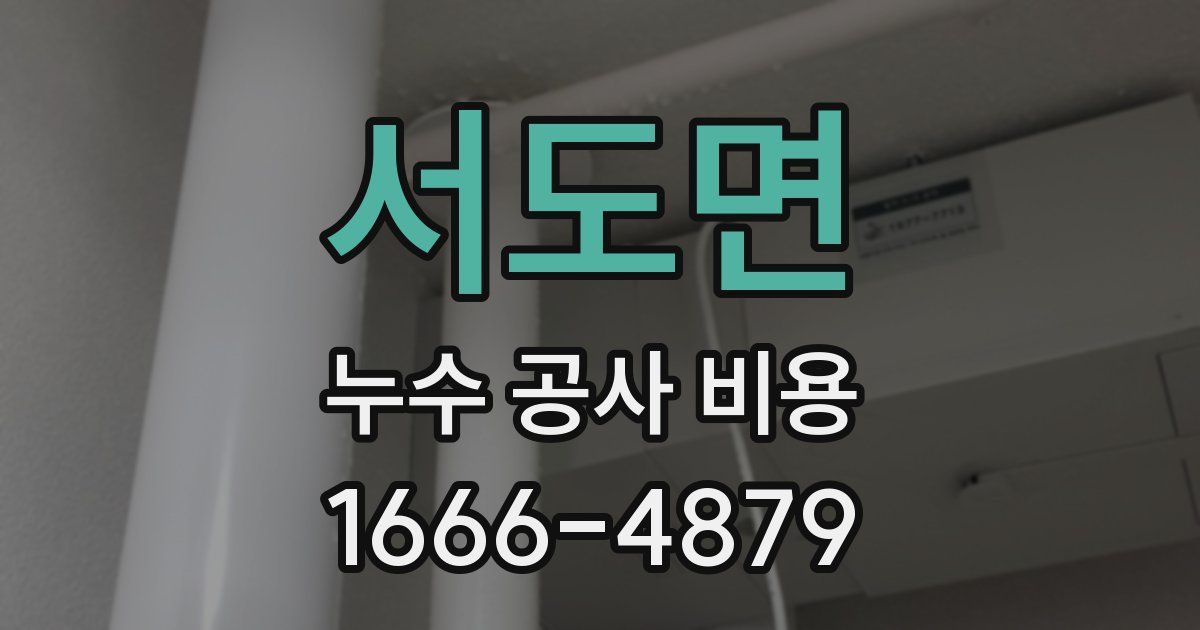 서도면 누수 공사 비용